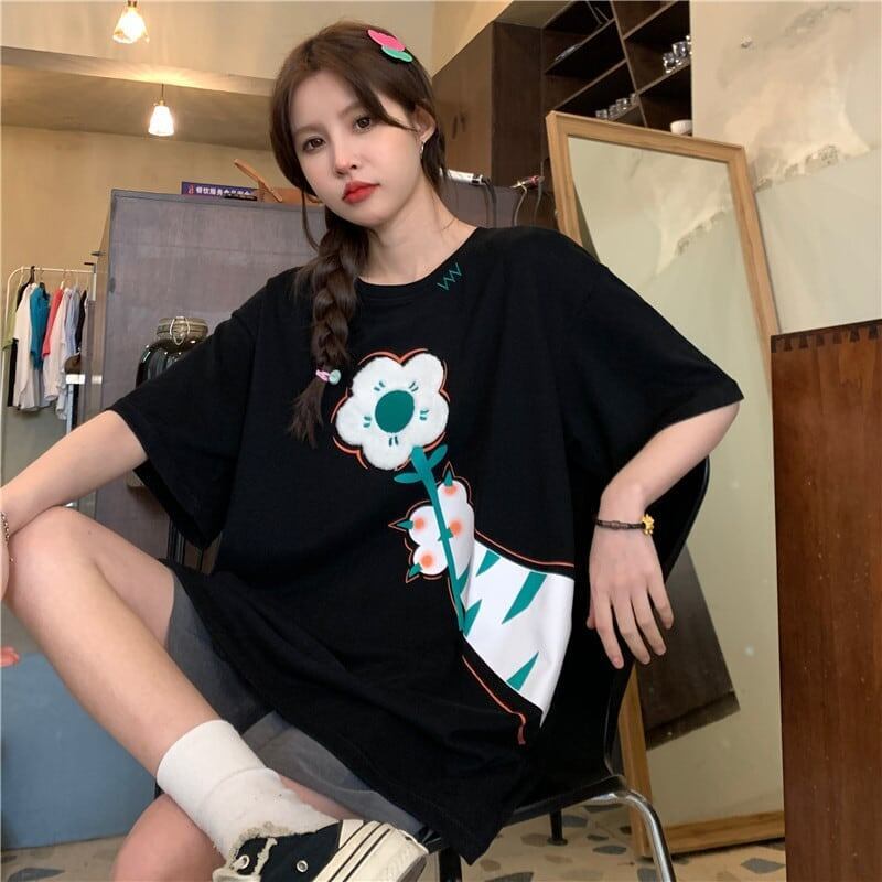 好感度満載 プリント 美感いっぱい Tシャツ カットソー＜S-3313＞