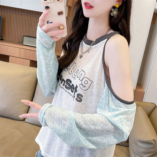 大人気 ラウンドネック スウィート 長袖 Tシャツ ＜S-8629＞