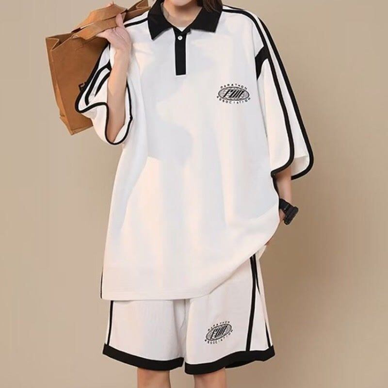 定番シンプル 半袖Ｔシャツⅹパンツセット 絶対流行 男女兼用<S-6538>