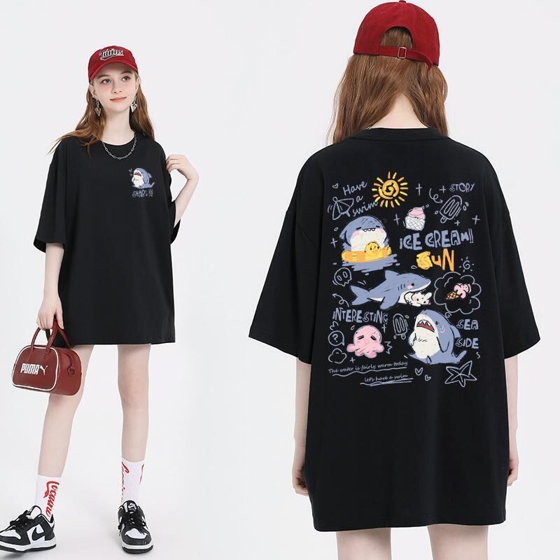 売り切れ必至 4色選択 ポップなプリントが夏に映えるプリント 半袖Tシャツ＜S-9327＞