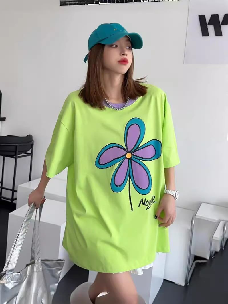 【新商品】大注目ビッグロゴ  ゆったりトップス 半袖Tシャツ全3色＜S-4917＞
