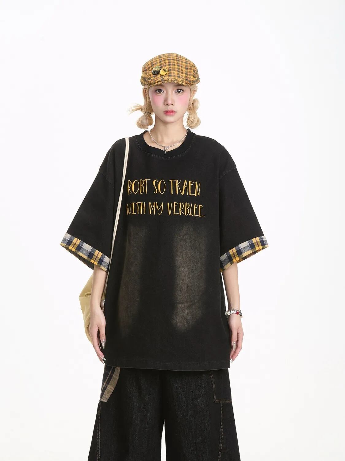 デニム 売れ筋 おすすめ 絶対流行 早い者勝ち カジュアル男女兼用 2色選択 Tシャツ<S-11340>