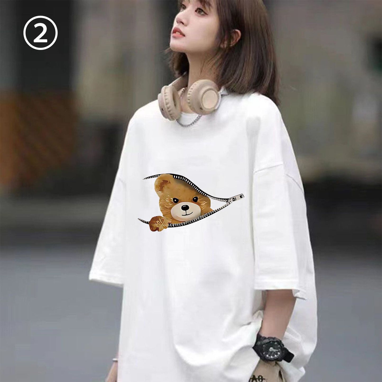 新商品 アバンギャルド カジュアル プリント 5種選択可 半袖Tシャツ<S-8900>