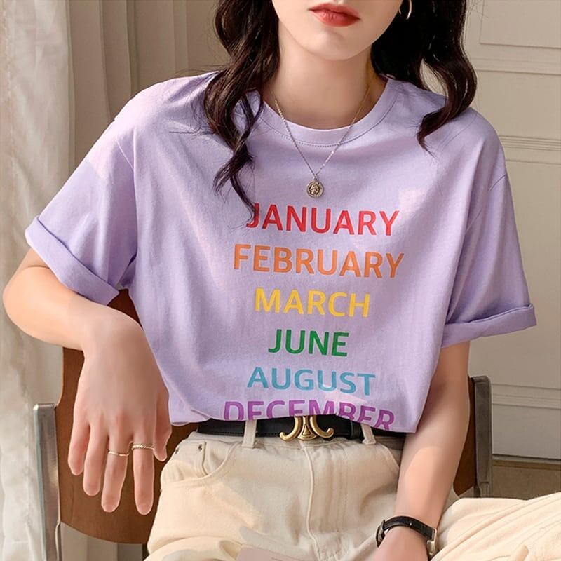 ゆったり感アップ 切り替え オシャレ度満点 プリント Tシャツ カットソー＜S-3404＞