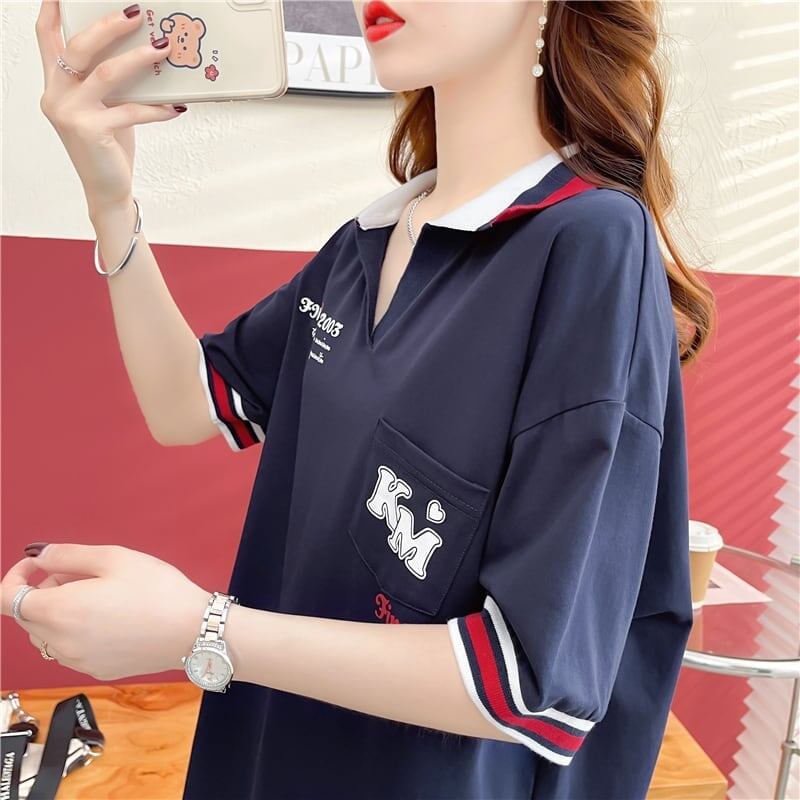 カジュアル 切り替え オシャレ度満点 プリント Tシャツ カットソー＜S-3650＞