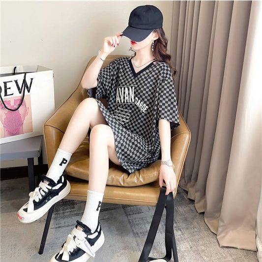 ゆったり感アップ 切り替え オシャレ度満点 プリント Tシャツ カットソー＜S-3387＞