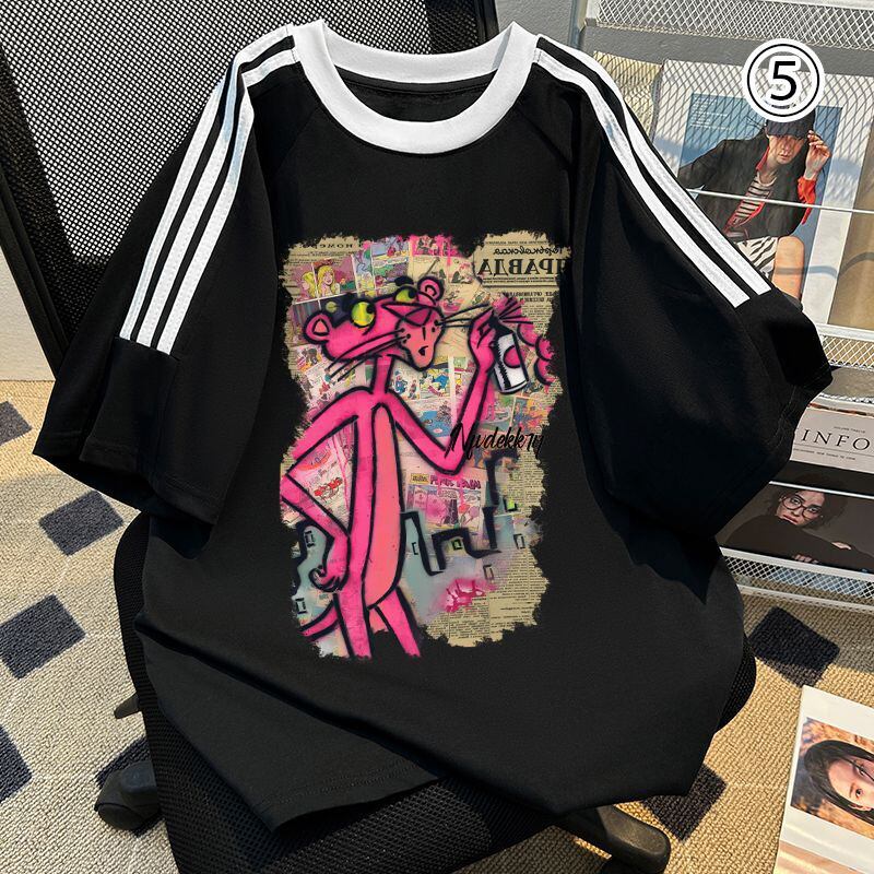 新商品 特別デザイン カジュアル プリント全6色 半袖Tシャツ<S-8757>