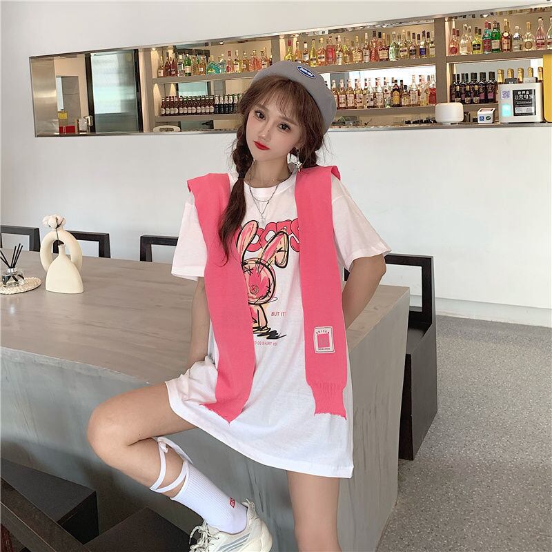 早い者勝ち 早い者勝ち 絶対流行 カジュアル 2色選択 Tシャツ+カウルネック<S-11153>