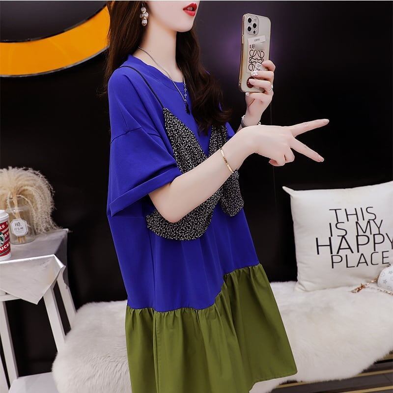 ゆったり感アップ Tシャツ 高級感溢れる カットソー ワンピース＜S-3350＞