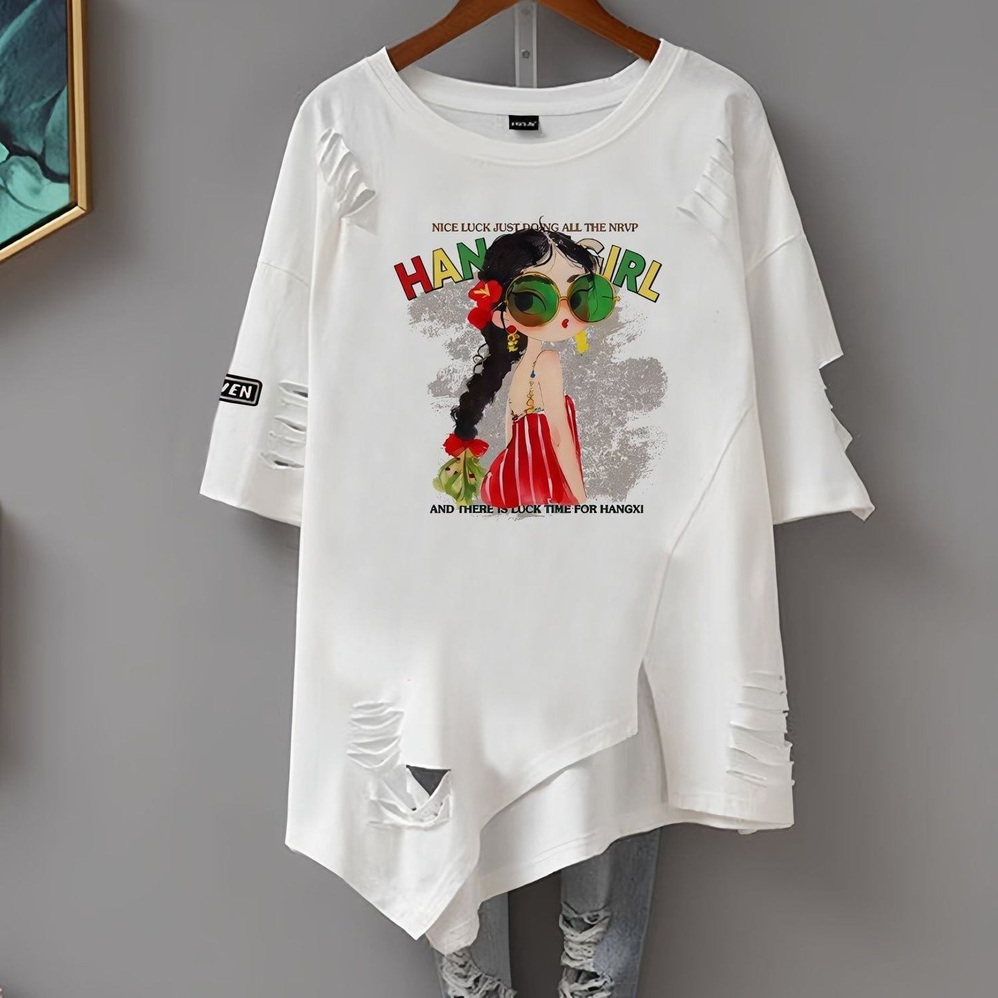 絶対流行 カジュアル 早い者勝ち 2色選択 Tシャツ<S-11651>