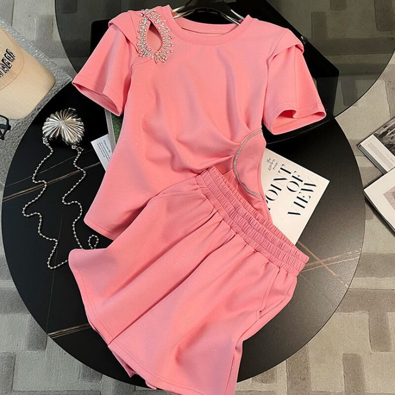 今季マストバイ 個性派 ファッション 半袖Ｔシャツⅹパンツセット<S-11568>