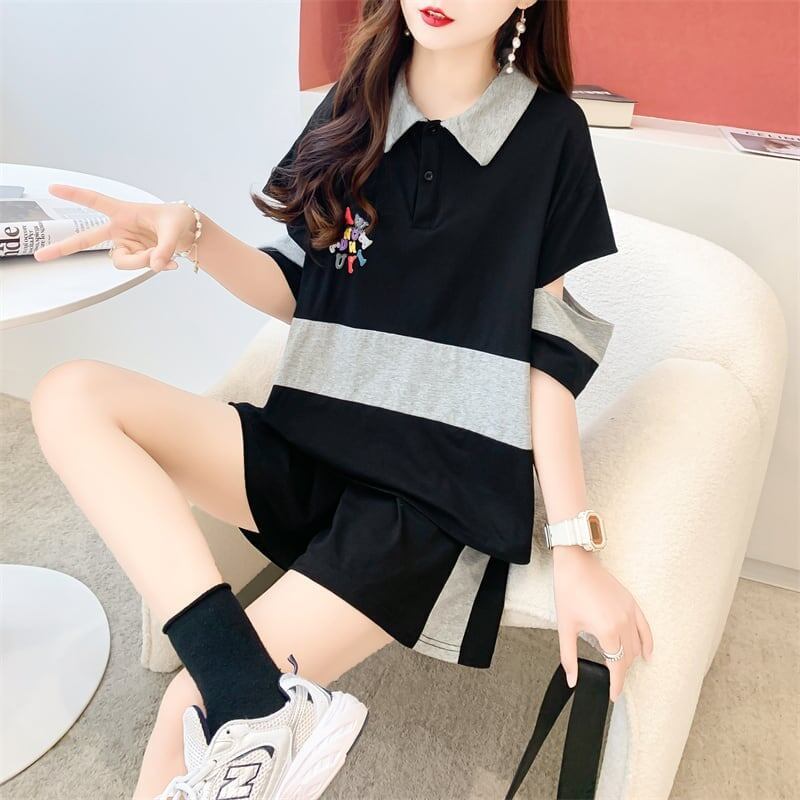 カジュアル Tシャツ＋ショートパンツ スタイリッシュ セットアップ＜S-3472＞