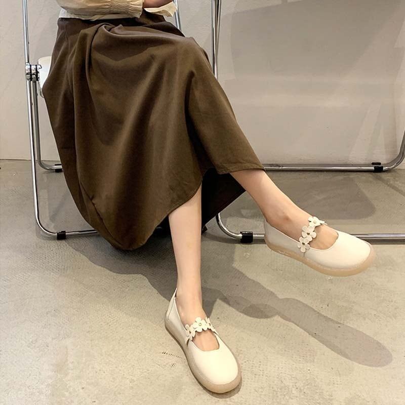 ファッション フラットヒール 美人度アップ ラウンドトゥ シューズ＜S-3053＞