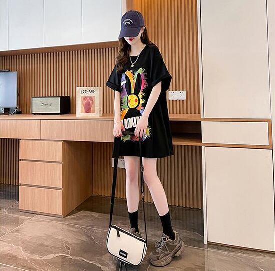 着回し力抜群 キュート カジュアル プリント 半袖Ｔシャツ全2色 <S-8550>