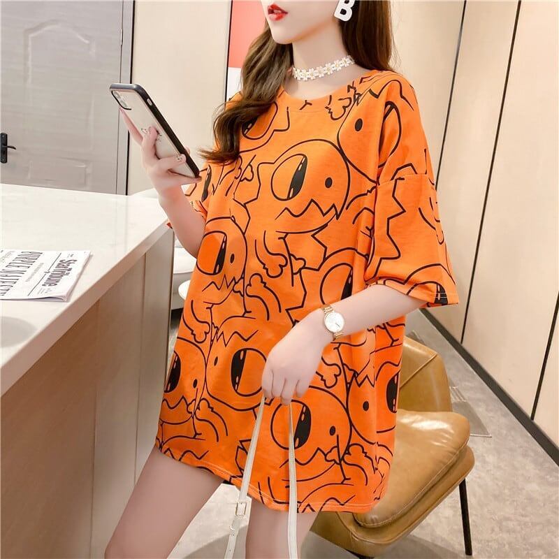 カジュアル 切り替え ファッション プリント Tシャツ カットソー＜S-3484＞