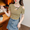 カジュアル 切り替え オシャレ度満点 プリント Tシャツ カットソー＜S-3565＞