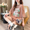 スタイリッシュ 3色選択可 一目惚れ カートゥーンプリント Tシャツ カットソー＜S-3091＞