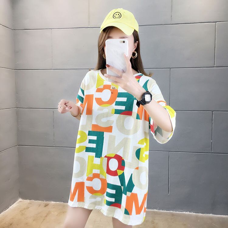 売り切れ必至 カラーマッチング 個性派 プリント全2色 半袖Tシャツ カットソー ＜S-8556＞