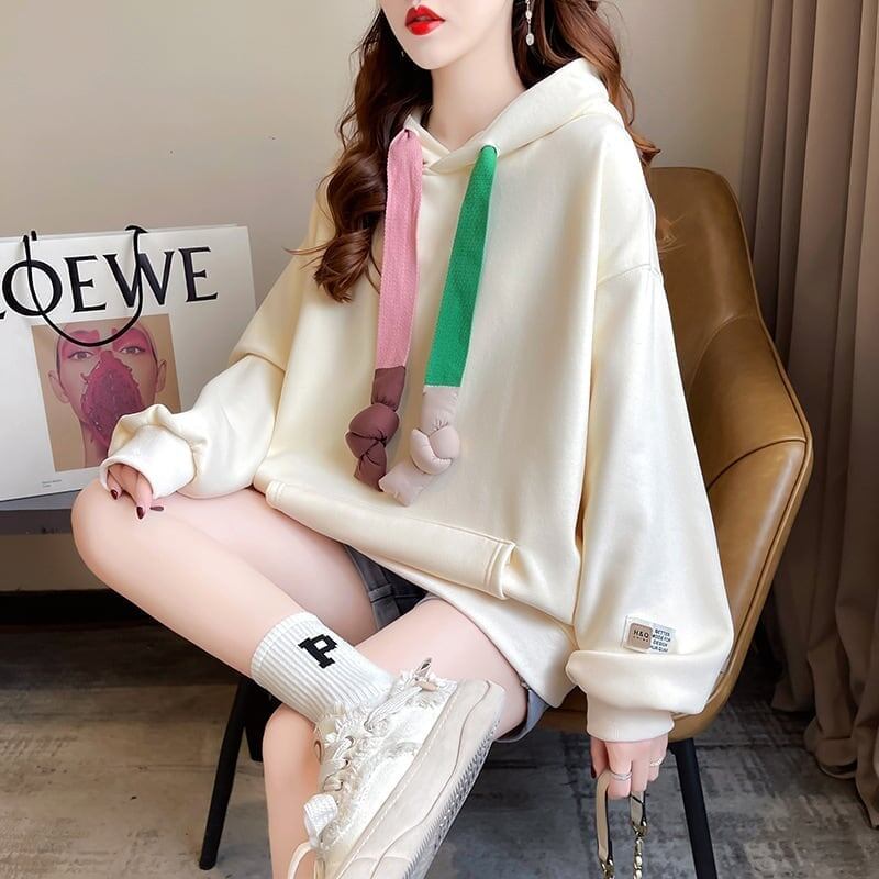 【裏起毛】大人可愛い  ファッション パーカー<S-5064>