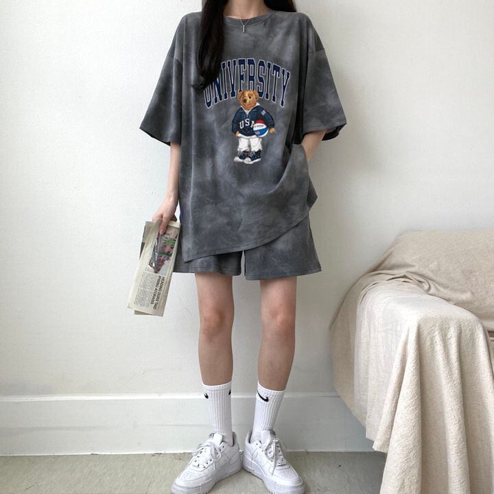 夏に嬉しい機能付き 全5色 軽くて涼しくて可愛い！ 半袖 Tシャツ ショートパンツ セットアップ ＜S-9269＞