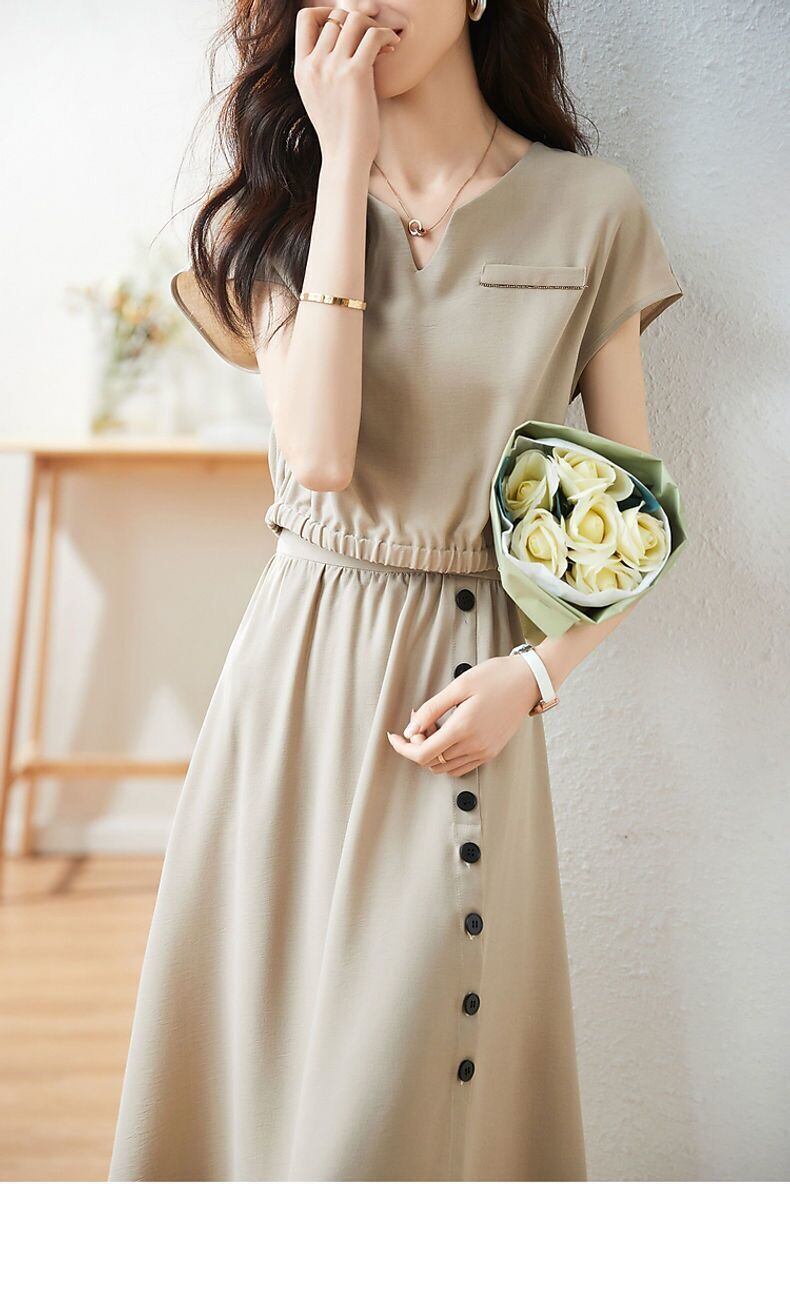 売り切れ必至 シンプル オシャレ度満点 ブラウス＋ワンピース セットアップ＜S-8356＞