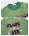 見逃し厳禁 ファッション ストリート系 ヴィンテージ加工 アルファベット プリントTシャツ ＜S-2921＞