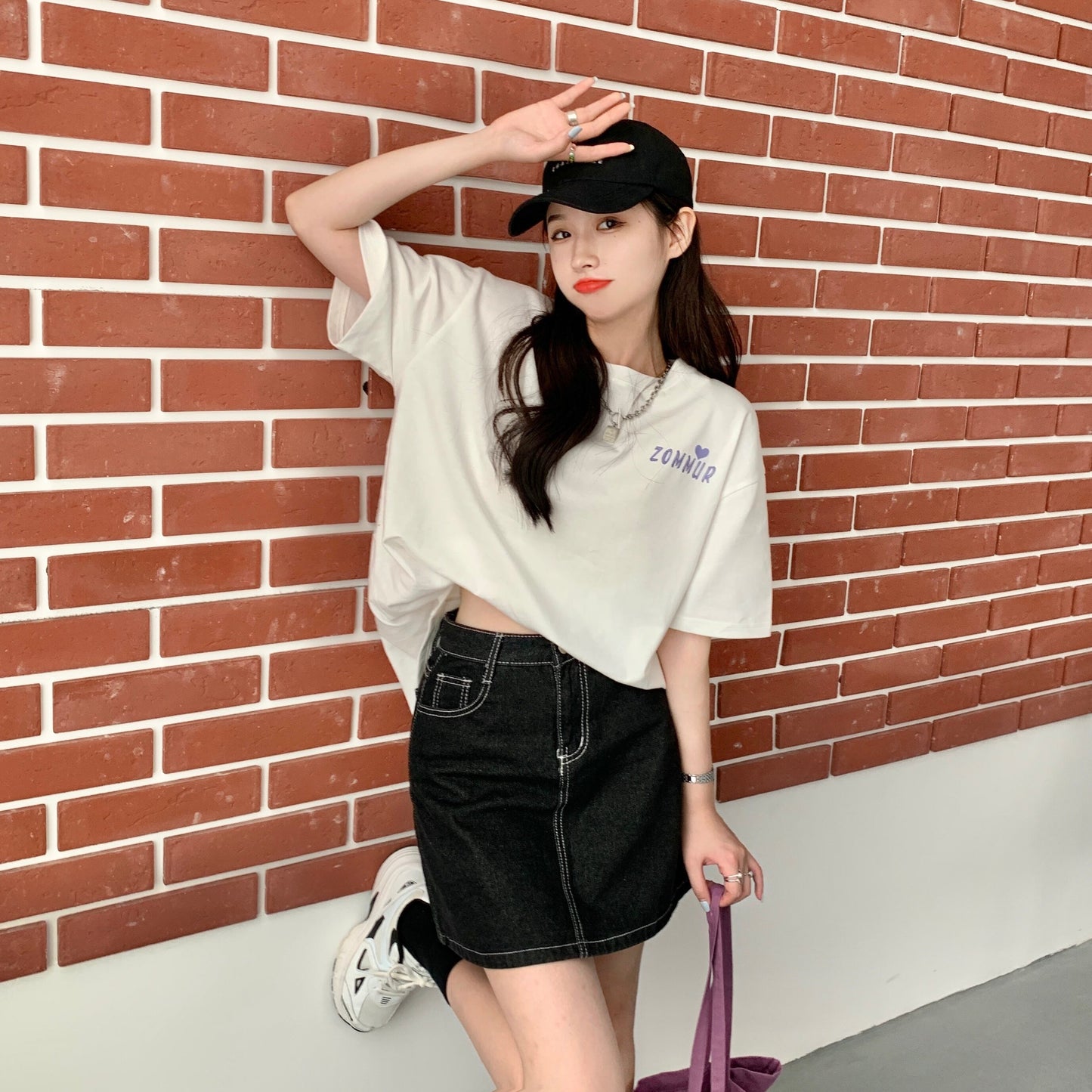 オシャレ度満点 切り替え 一目惚れ プリント Tシャツ カットソー＜S-3560＞