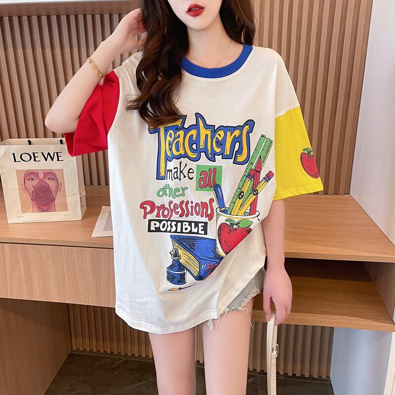 【半額！期間限定！！】カジュアル ルーズ キュート Tシャツ<S-6611>