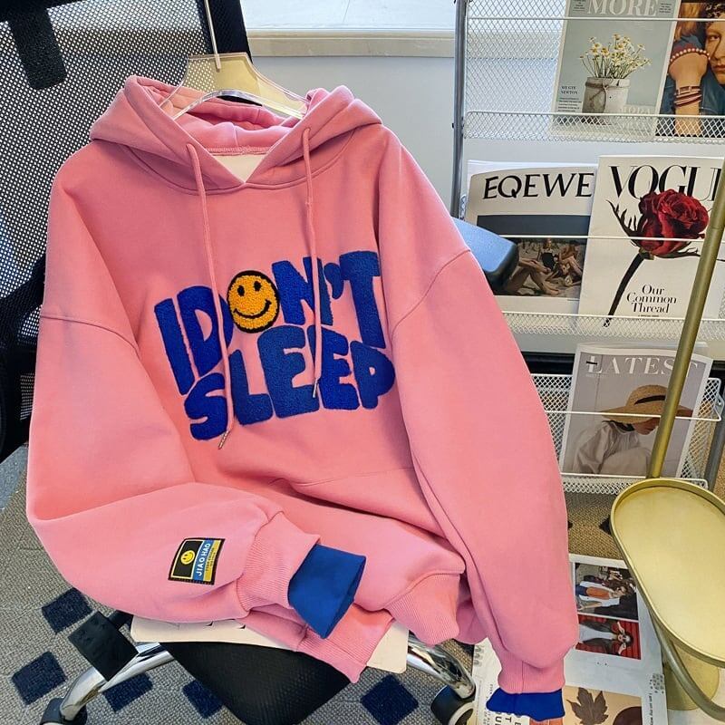 ルーズなレイジースタイルの刺繍入り薄手のフード付きトップ<S-5063>