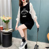 個性的なデザイン 切り替え スタイリッシュ ワンピース Tシャツ カットソー＜S-3117＞