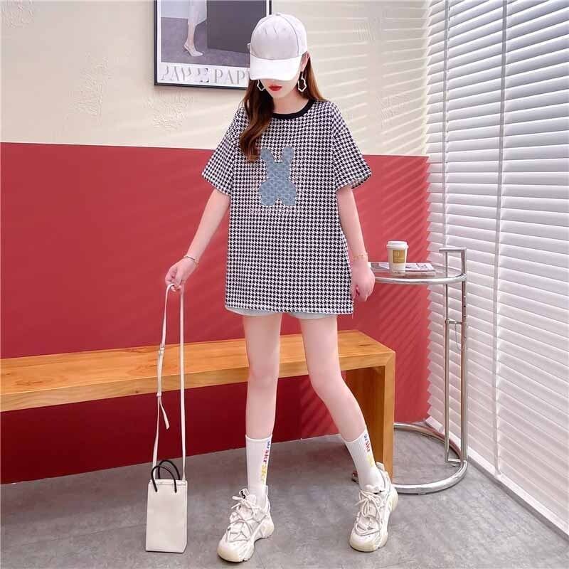 カジュアル 千鳥格子 オシャレ度満点 Tシャツ カットソー＜S-3076＞