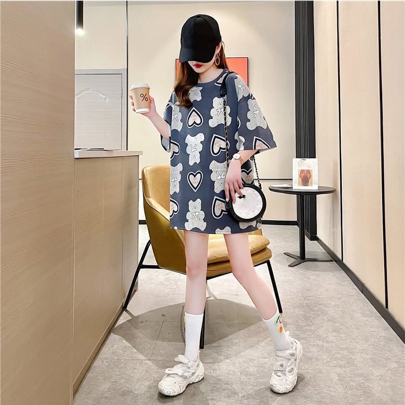 好感度満載 プリント 美感いっぱい Tシャツ カットソー＜S-3343＞