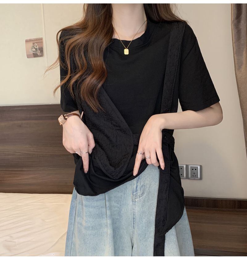 売れ筋 着回し力抜群 定番シンプル 売り切れ必至 全2色 Tシャツ <S-11999>
