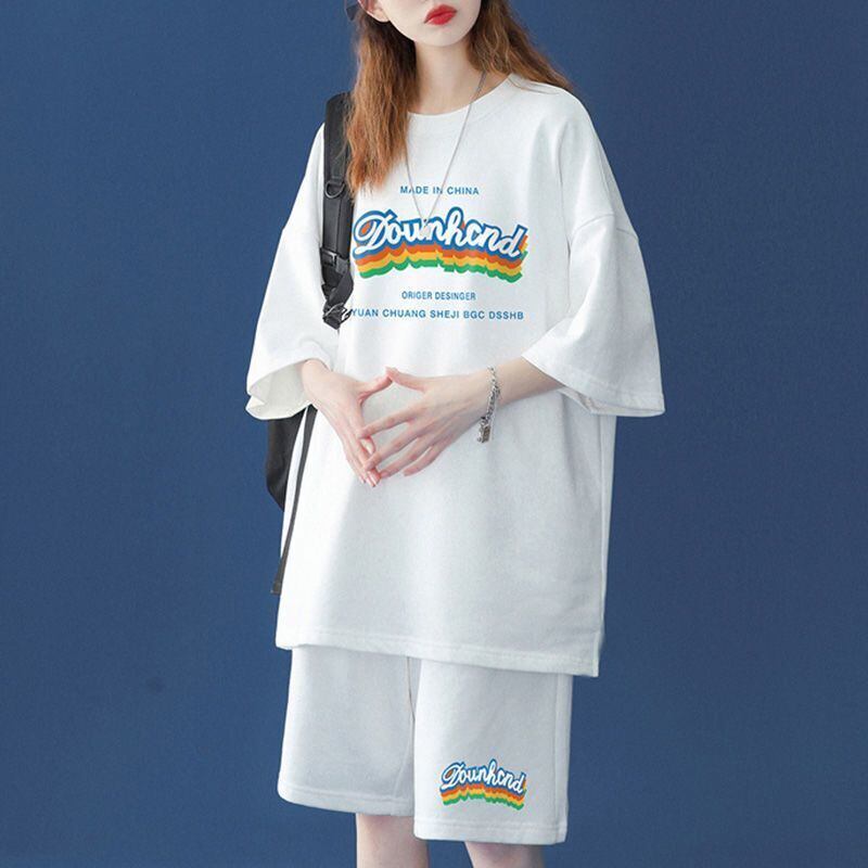 【半額セール】早い者勝ち  半袖Ｔシャツⅹパンツセット全4色 男女兼用<S-6553>