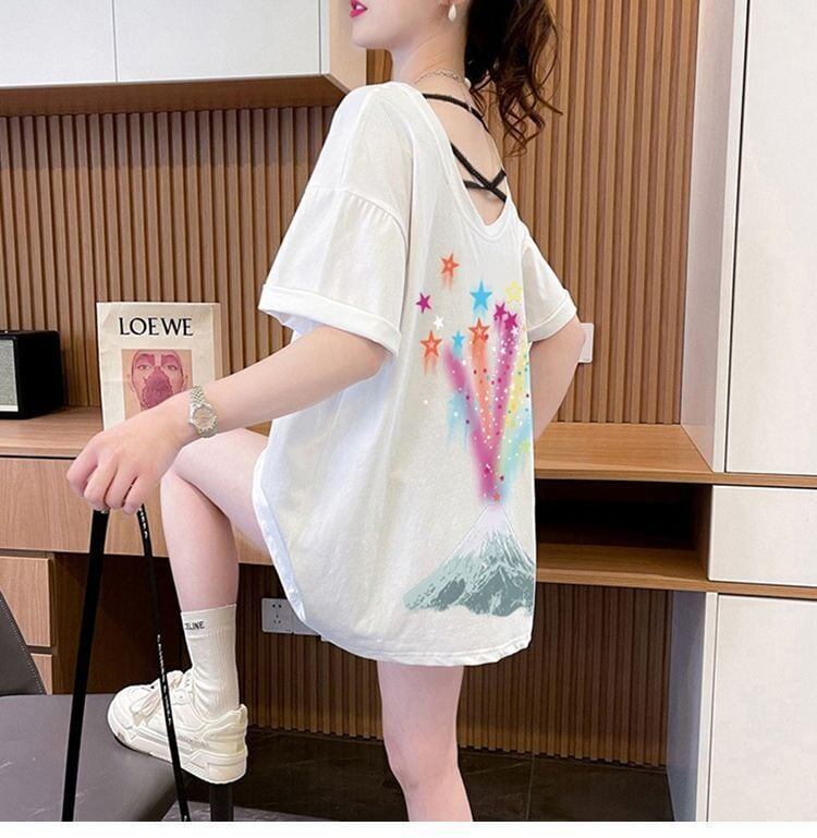 デザイン性と素材感を兼ね備えたゆったり半袖Tシャツ<S-2948>