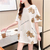 スタイリッシュ 切り替え 一目惚れ プリント Tシャツ カットソー＜S-3452＞