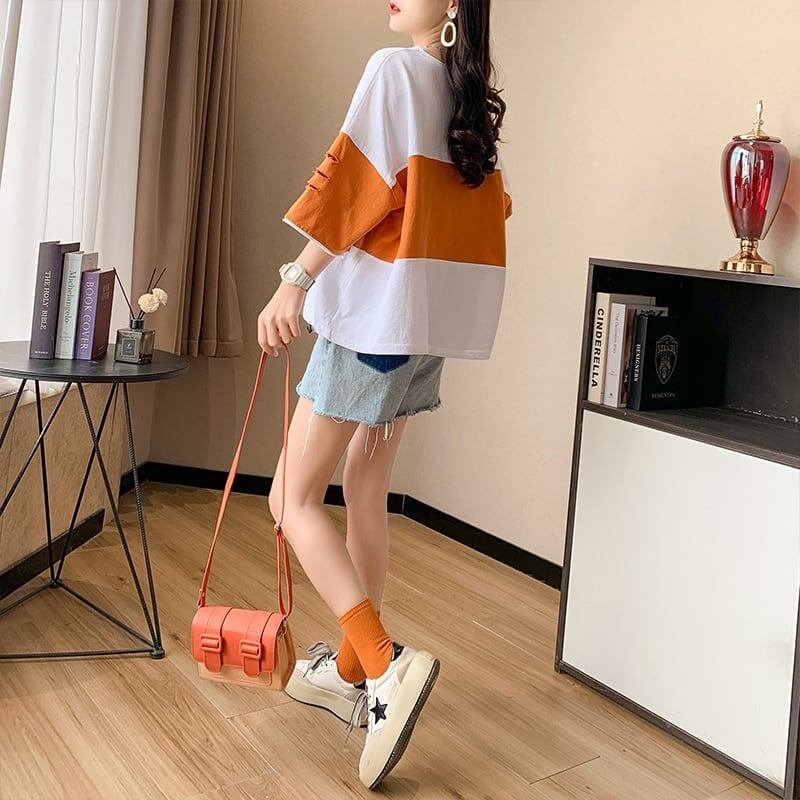 オシャレ度満点 3色選択可 美感いっぱい Tシャツ カットソー＜S-3042＞