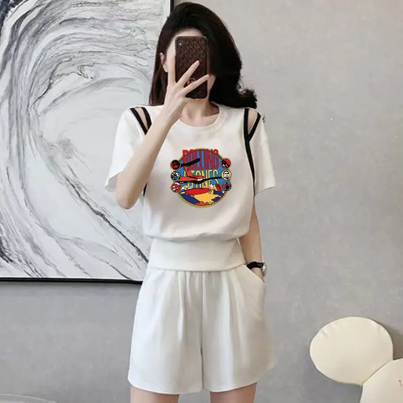 大人可愛い カジュアル 夏に嬉しい機能付き 半袖Ｔシャツⅹパンツセット全4色<S-11194>