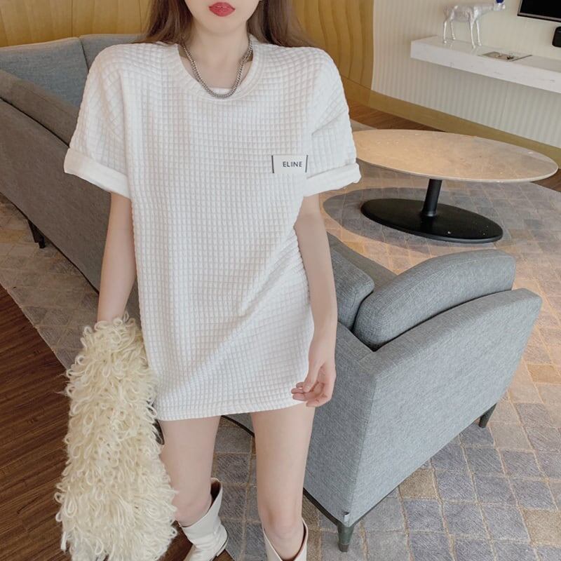 スタイリッシュ ラウンドネック 一目惚れ Tシャツ カットソー＜S-2982＞