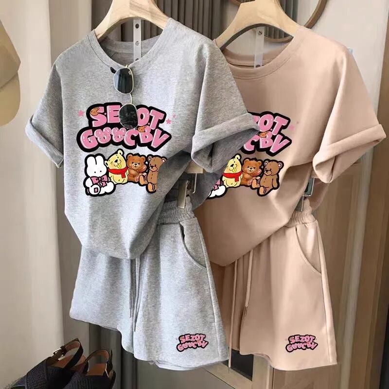 カジュアル 半袖 全４色 Tシャツ ショートパンツ セットアップ ＜S-11598＞