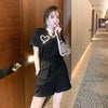 オシャレ度満点 切り替え 一目惚れ Tシャツ＋ショートパンツ セットアップ＜S-3573＞
