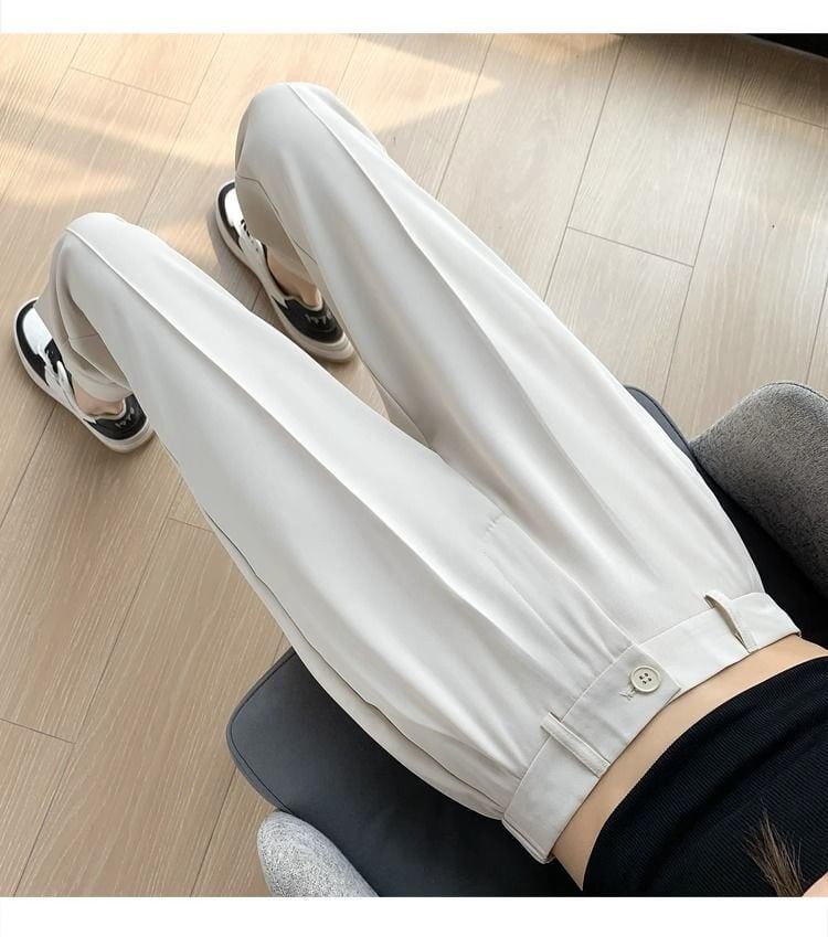 超人気 9分丈スラックスパンツ ファッション 通勤パンツ<S-8182>