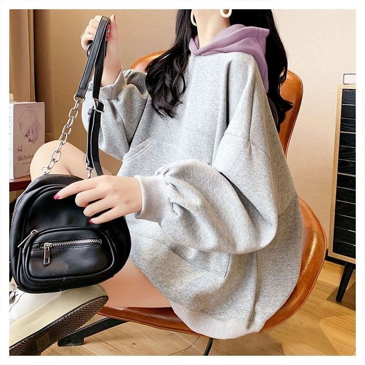 【半額！期間限定！！】カワイイベアロゴ切り替え裏起毛パーカー＜S-4154＞
