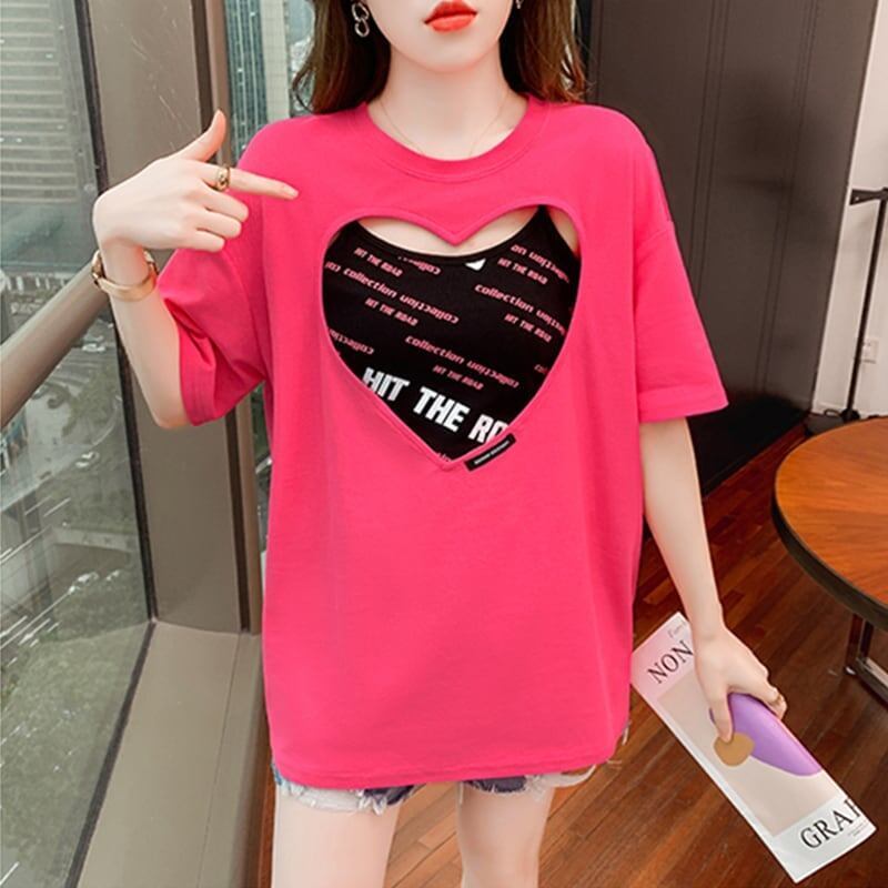 合わせやすい Tシャツ＋キャミソール チャーミング セットアップ＜S-3454＞
