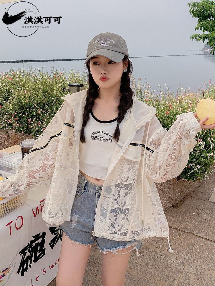 数量限定 透け感 美人度アップ 日焼け対策 冷房対策 UVカット フード付き パーカー＜S-4975＞