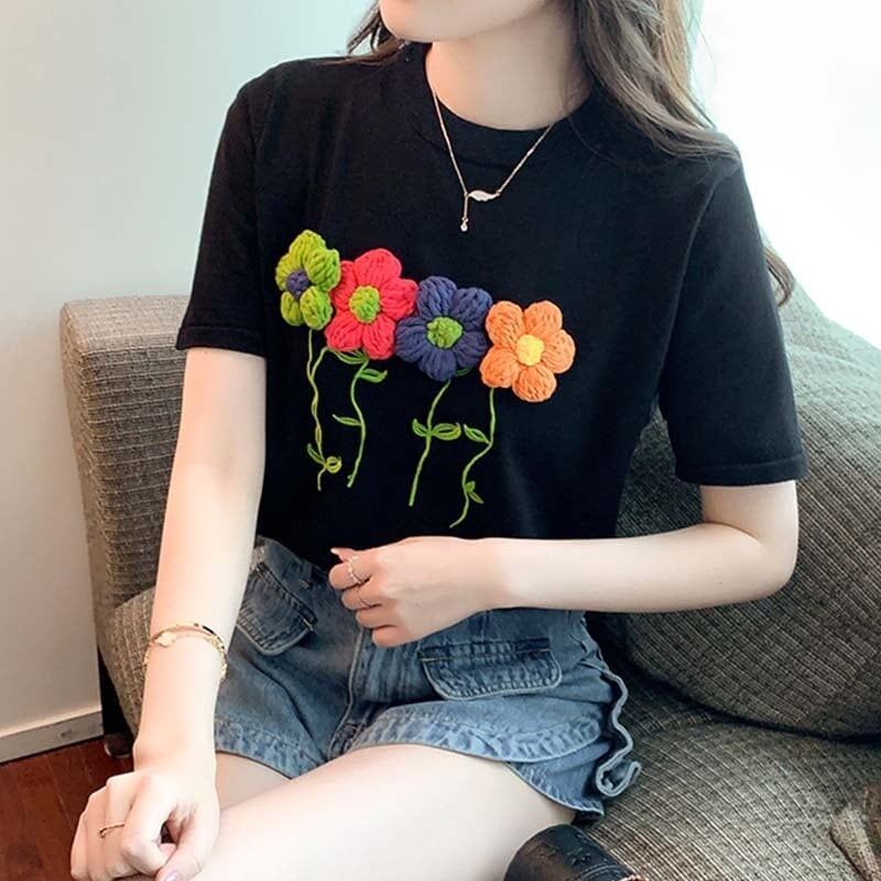 個性的なデザイン プリント 一目惚れ Tシャツ カットソー＜S-3273＞
