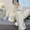 トップス+パンツセット パジャマ 組み合わせやすい <S-6018>