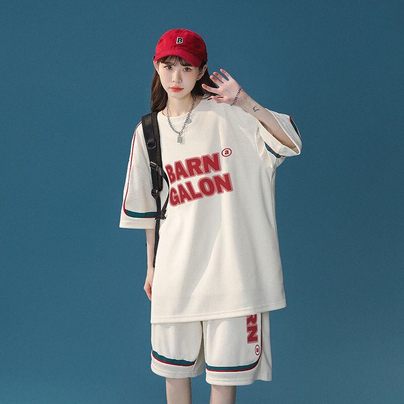 大好評 ファッション カジュアル ルーズ半袖Ｔシャツⅹパンツセット<S-6539>
