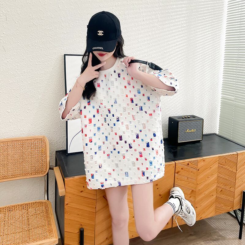 着回し力抜群 カジュアル 個性派 ゆったりトップス 半袖Tシャツ 全2色＜S-8263＞