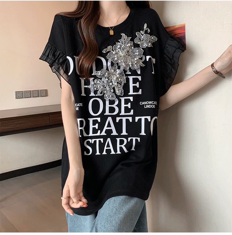大好評 特別デザイン 着回し力抜群 ゆったり 全2色 半袖Tシャツ＜S-8826＞